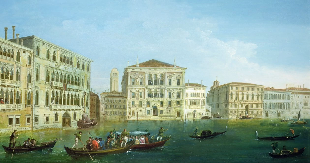 La Casa Foscari e il Palazzo Balbi, dal Canal Grande, Venezia